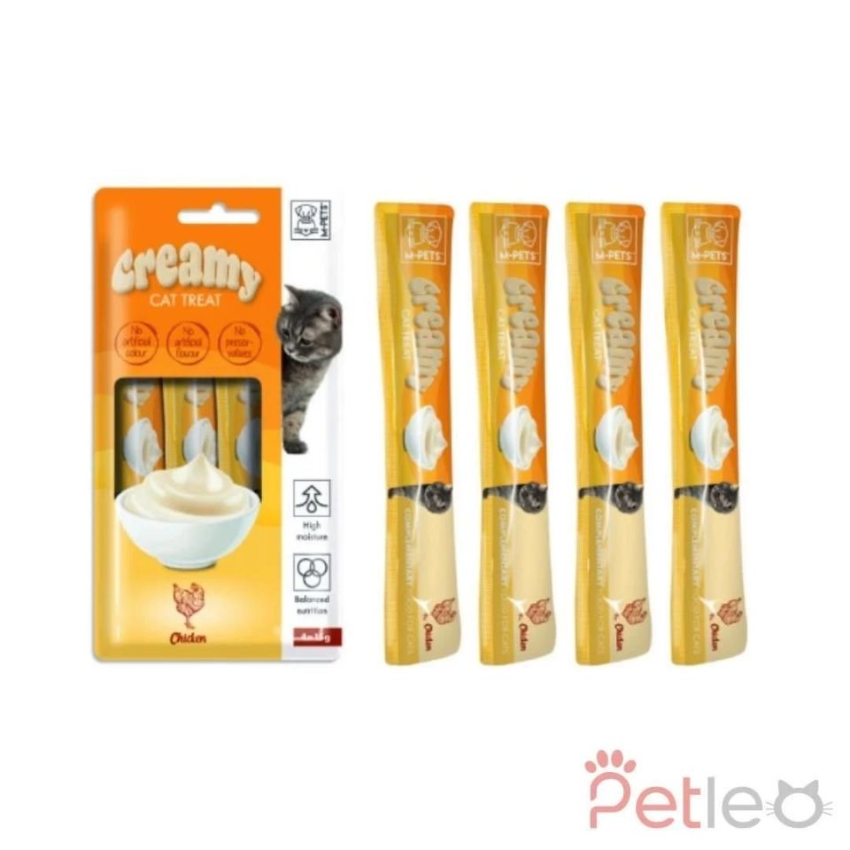 M-PETS CREAMY TAVUKLU KEDİ ÖDÜLÜ 4X15GR