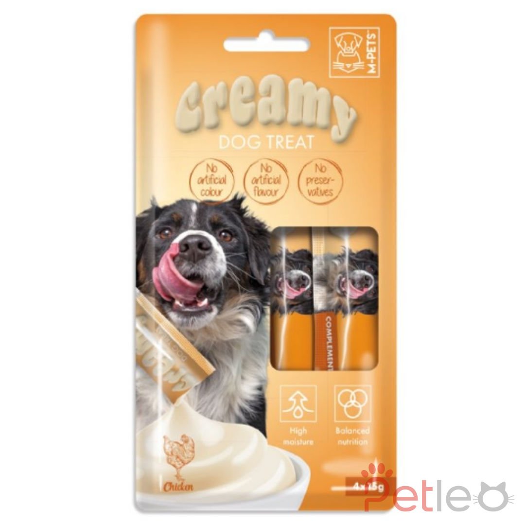 M-Pets Creamy Tavuklu Sıvı Köpek Ödülü 4x15gr