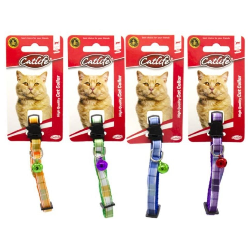 CATLİFE KEDİLER İÇİN ZİLLİ BOYUN TASMASI MİX COLOR