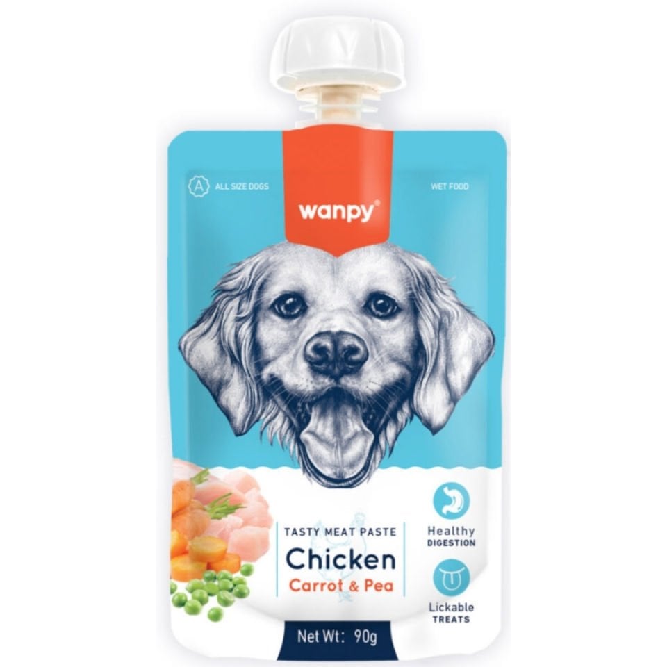 Wanpy Tavuklu ve Havuçlu Ezme Köpek Ödül Maması 90gr