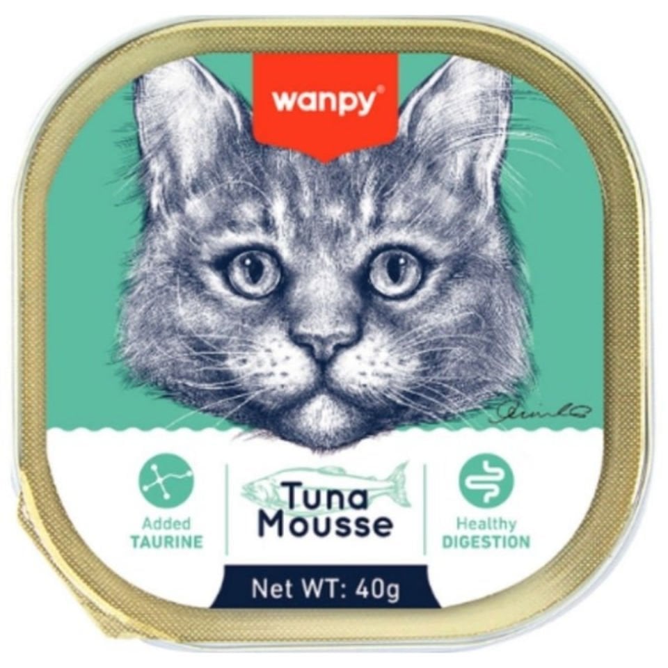 Wanpy Kedi 40g  Ton Balıklı Alutray Yaş Mama