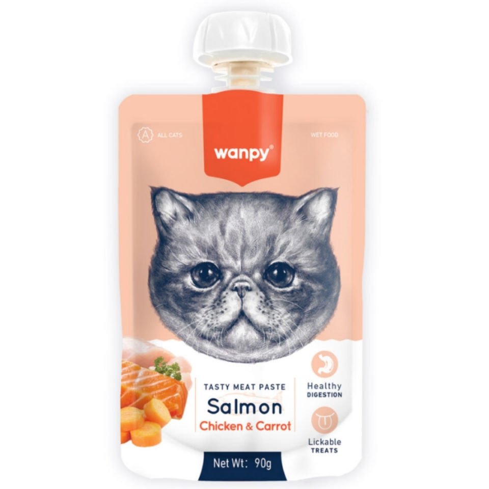 Wanpy Taze Somonlu&Tavuklu Kedi Et Ezmesi 90 gr