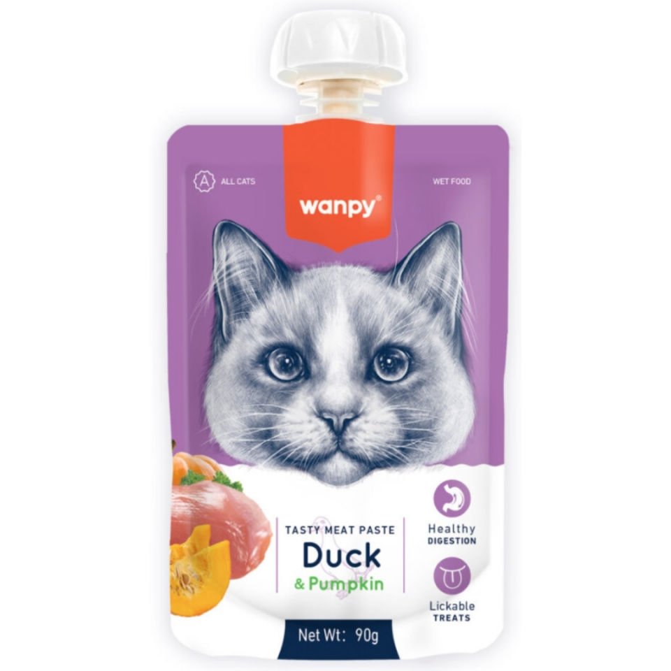 Wanpy Taze Ördekli&Bal Kabaklı Kedi Et Ezmesi 90 gr