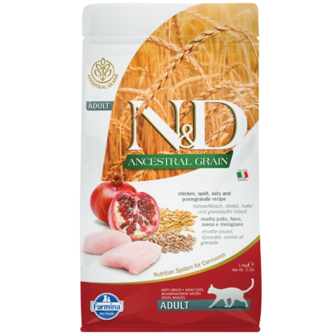N&D Düşük Tahıllı Tavuklu Narlı Yetişkin Kedi Maması 1.5 Kg