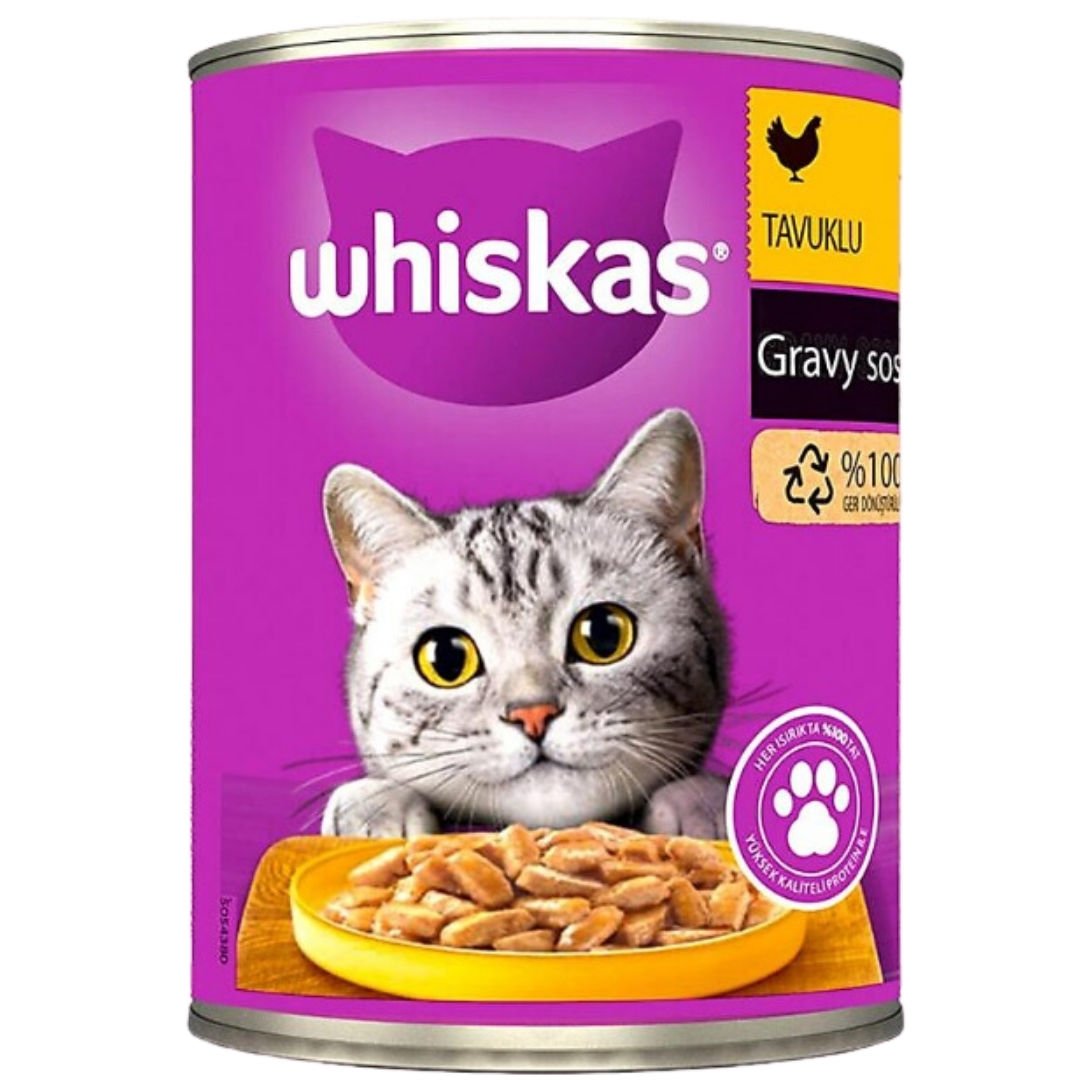 Whiskas Sos İçinde Tavuklu Yetişkin Kedi Konservesi 400gr