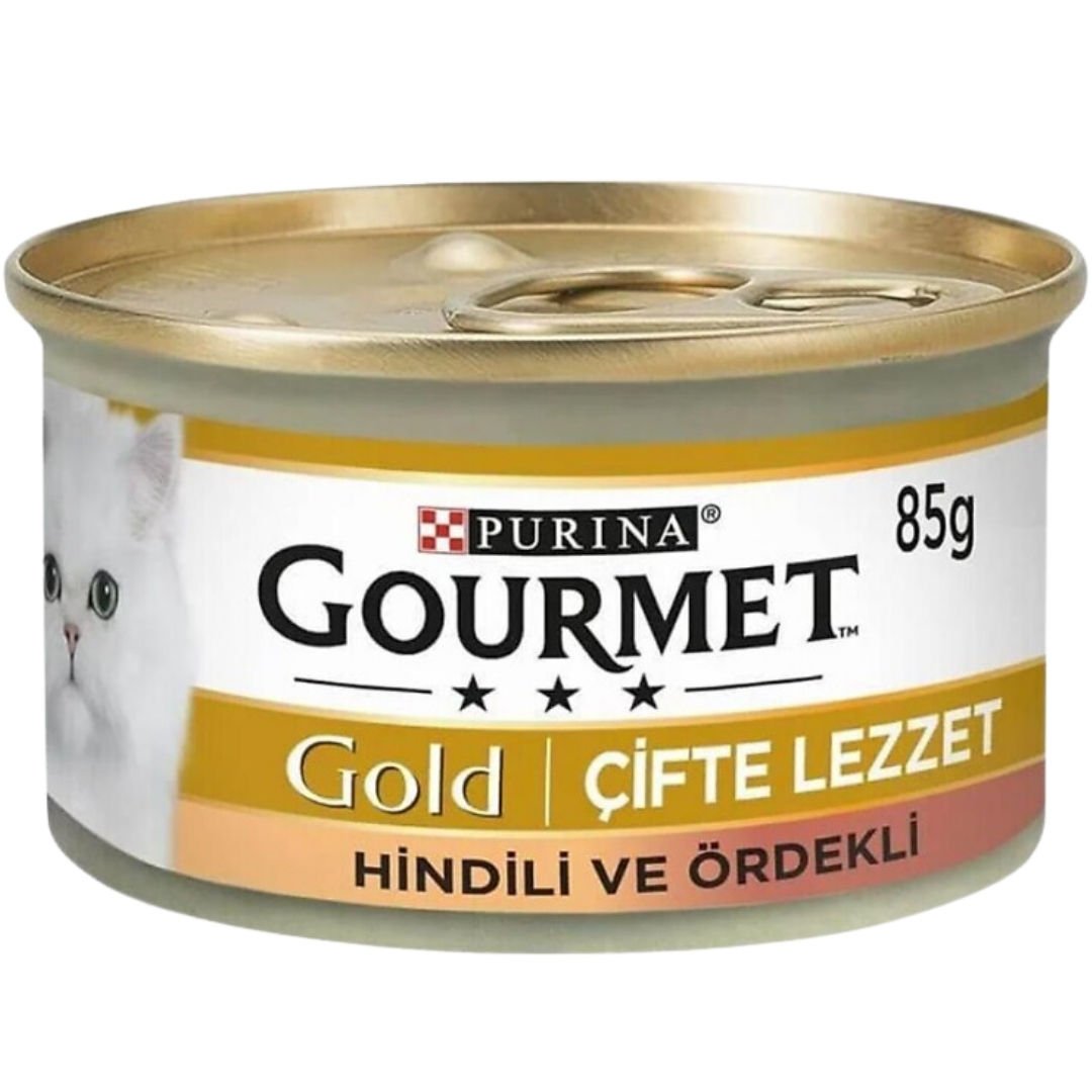 Gourmet Gold Çifte Lezzet Hindili Ördekli Kedi Konservesi 85GR
