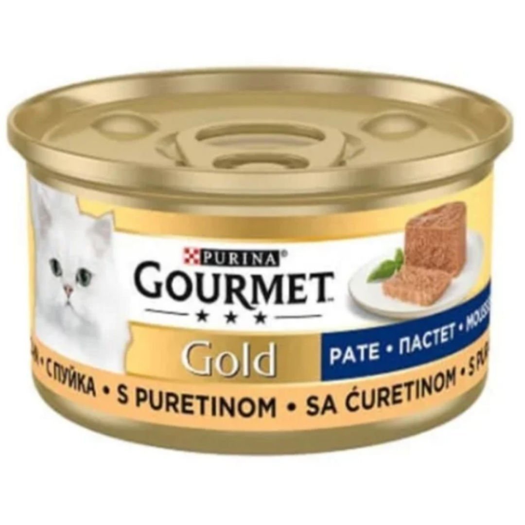 Gourmet Gold Kıyılmış Hindili Kedi Konservesi 85gr