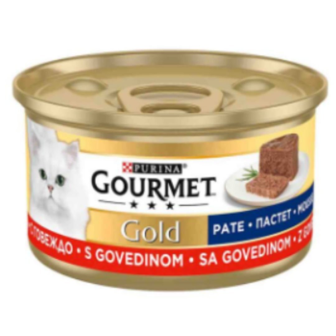 Gourmet Gold Kıyılmış Sığır Etli Yetişkin Kedi Konservesi 85gr
