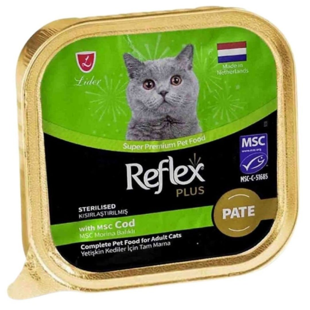 Reflex Plus Pate Morina Balıklı Kısırlaştırılmış Yaş Kedi Maması 85gr