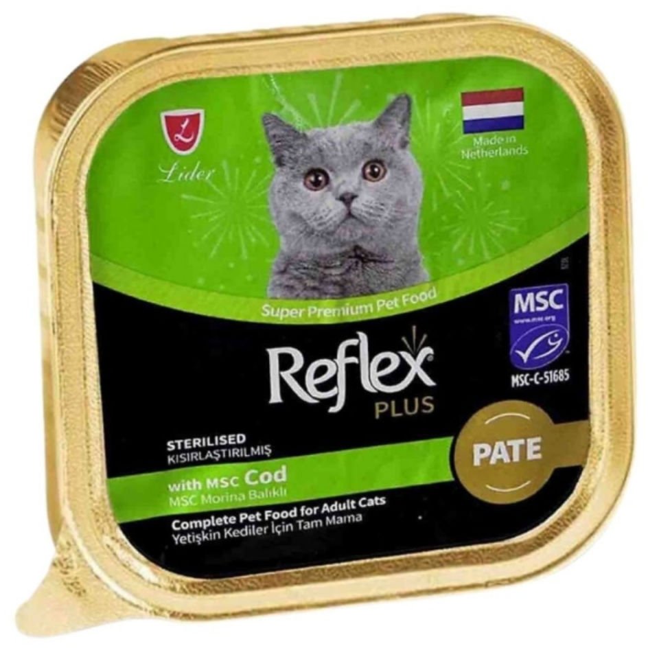 Reflex Plus Pate Morina Balıklı Kısırlaştırılmış Yaş Kedi Maması 85gr