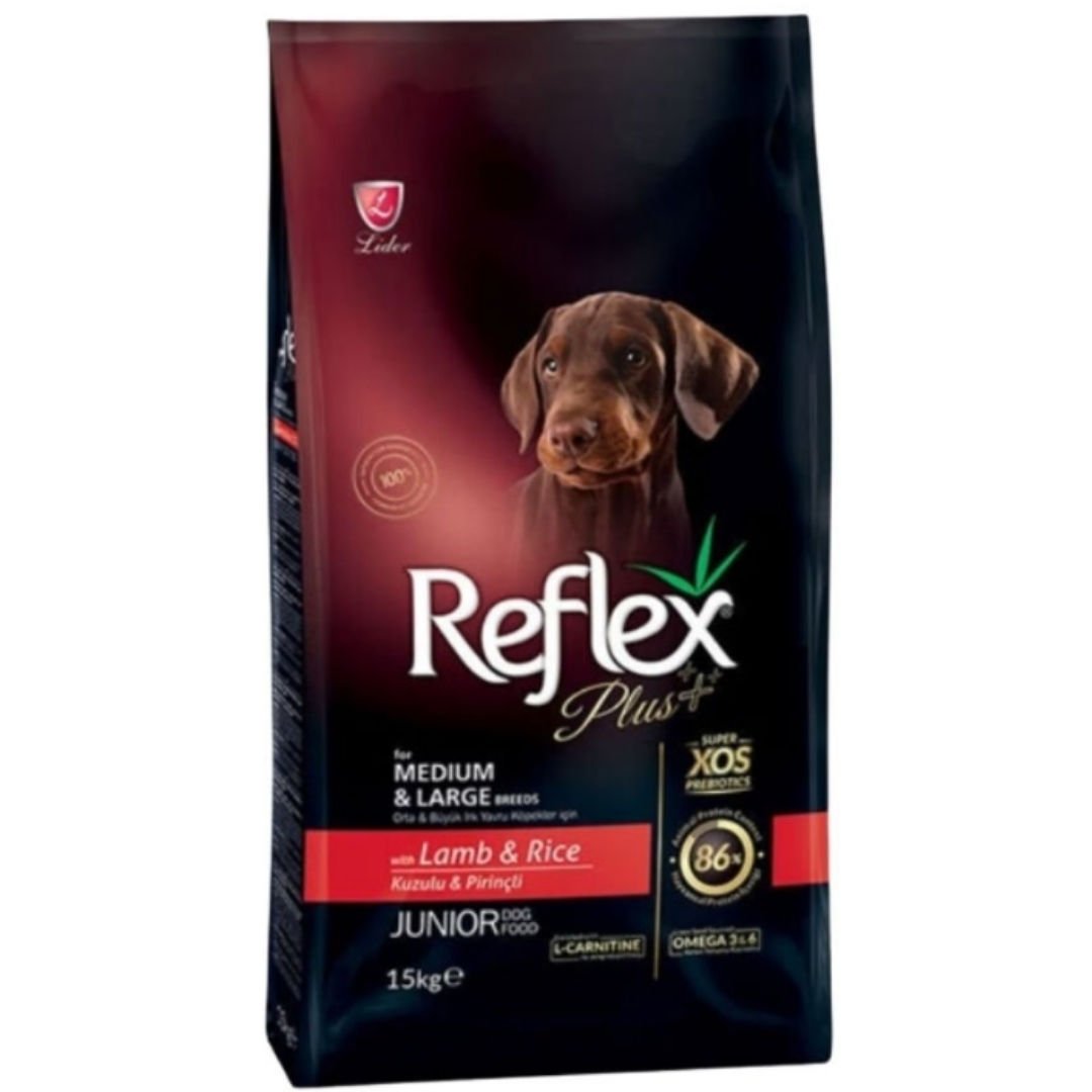 Reflex Plus Kuzu Eti ve Pirinçli Orta ve Büyük Irk Yavru Köpek Maması 3kg