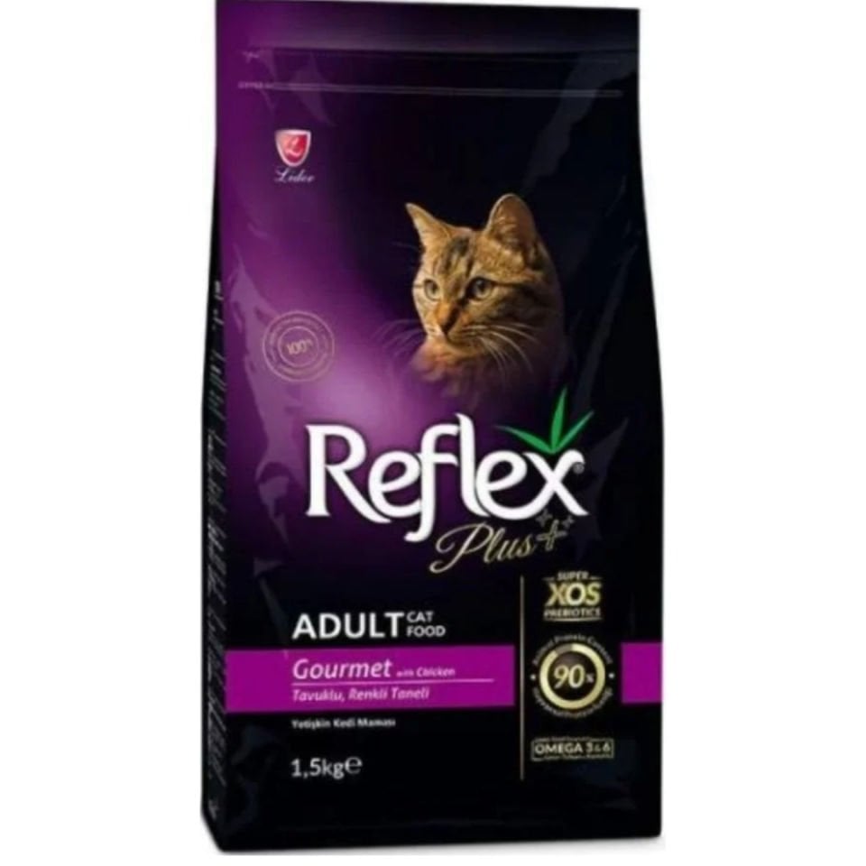 Reflex Plus Tavuklu Renkli Taneli Yetişkin Kedi Maması 1,5kg